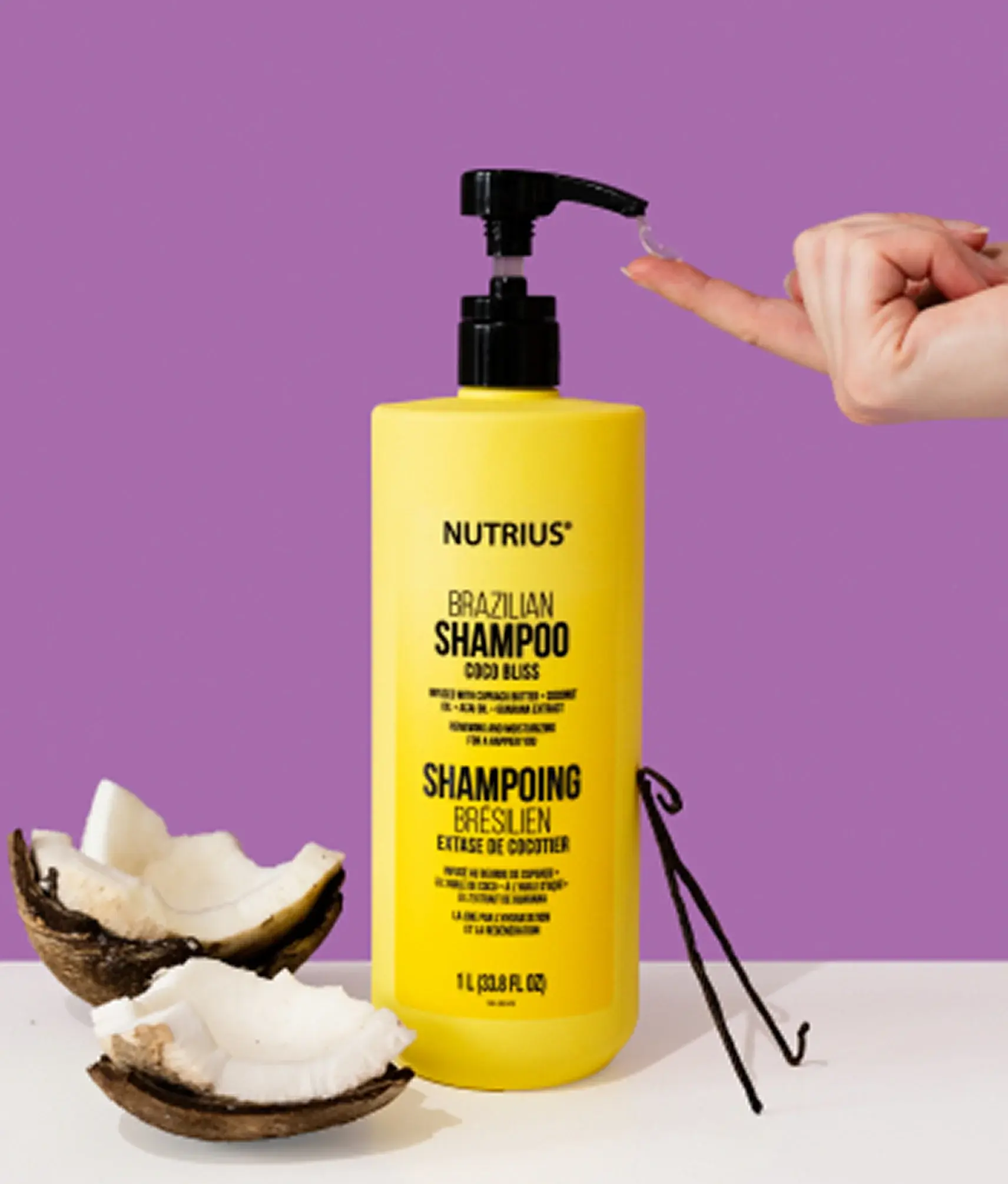 Nutrius Brazilian Shampoo Coco Bliss, 33.8 FL OZ